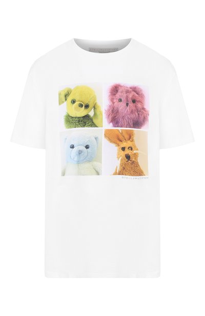 Женская хлопковая футболка STELLA MCCARTNEY, арт. 381701/SMW68