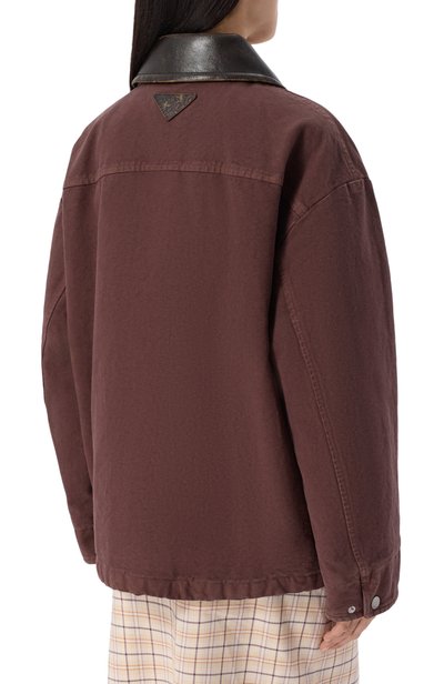 Хлопковая куртка PRADA фиолетового цвета по цене 593000 руб., арт. 292323S000/157N, фото 4 Хлопковая куртка PRADA, арт. 292323S000/157N, фото 4