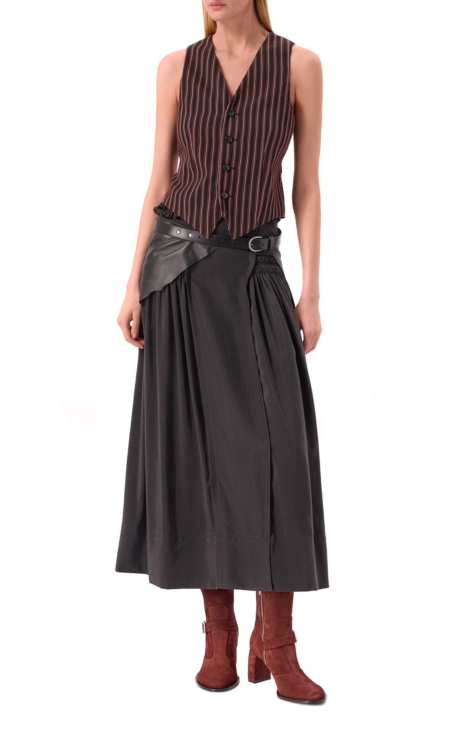 Замшевые ботильоны ANN DEMEULEMEESTER, арт. B0014400/LT204, фото 3