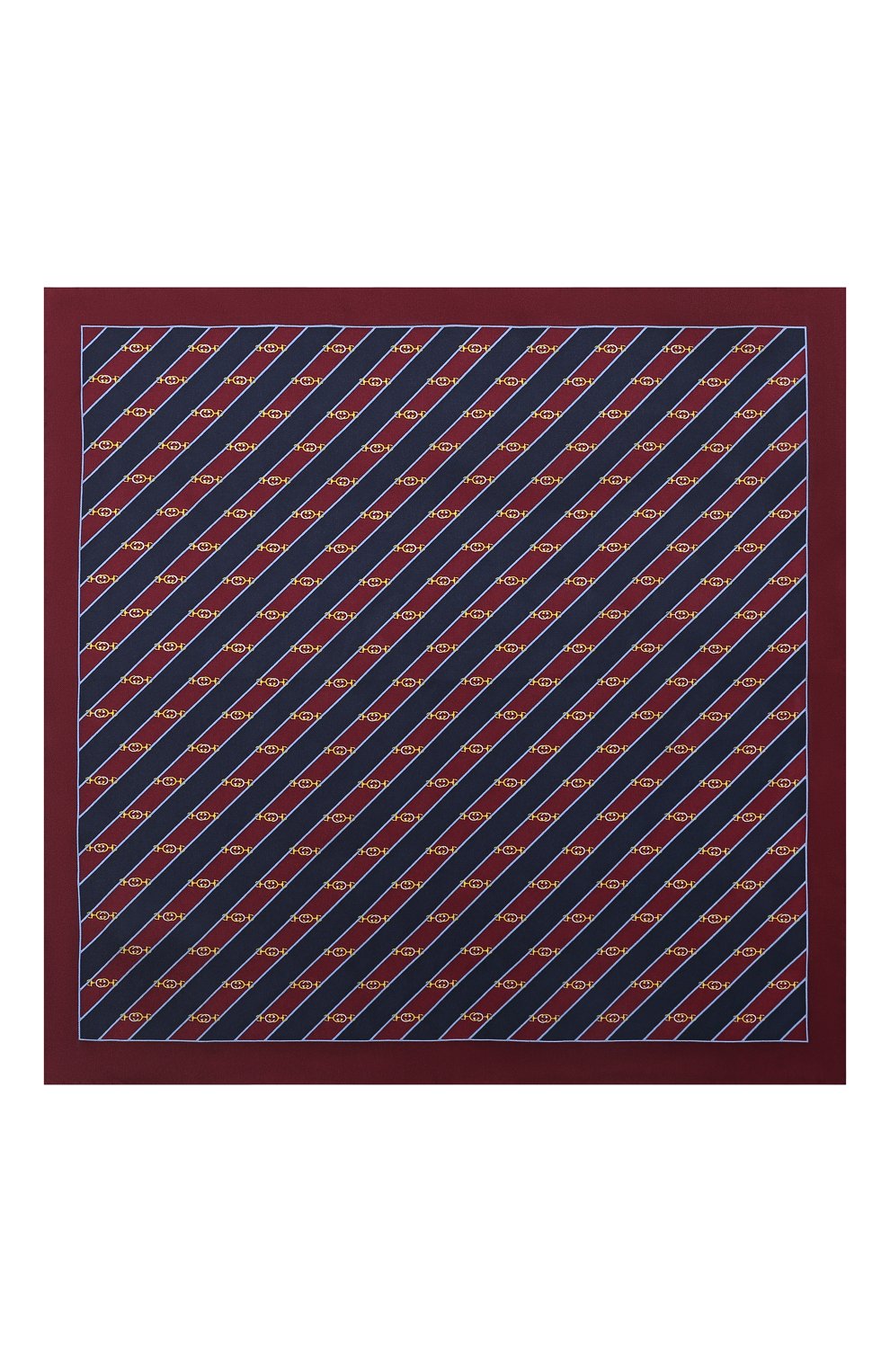 Шелковый платок GUCCI бордового цвета по цене 12000 руб., арт. 630520/4G001, фото 3 Шелковый платок GUCCI, арт. 630520/4G001, фото 3
