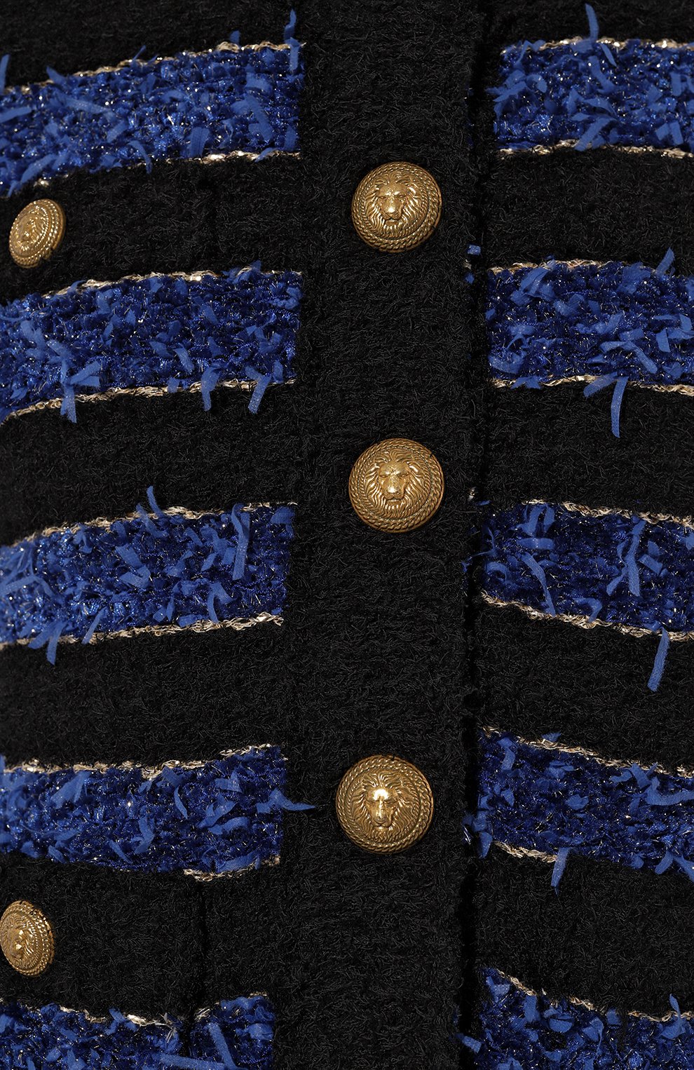Жакет BALMAIN синего цвета по цене 288500 руб., арт. AF1SK249KE04, фото 5 Жакет BALMAIN, арт. AF1SK249KE04, фото 5