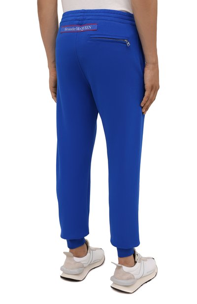 Хлопковые джоггеры ALEXANDER MCQUEEN синего цвета по цене 84550 руб., арт. 642664/QRX75, фото 4 Хлопковые джоггеры ALEXANDER MCQUEEN, арт. 642664/QRX75, фото 4