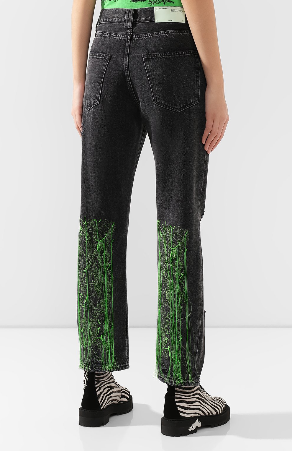Джинсы с потертостями OFF-WHITE, арт. 0WYA012F197740647540, фото 4