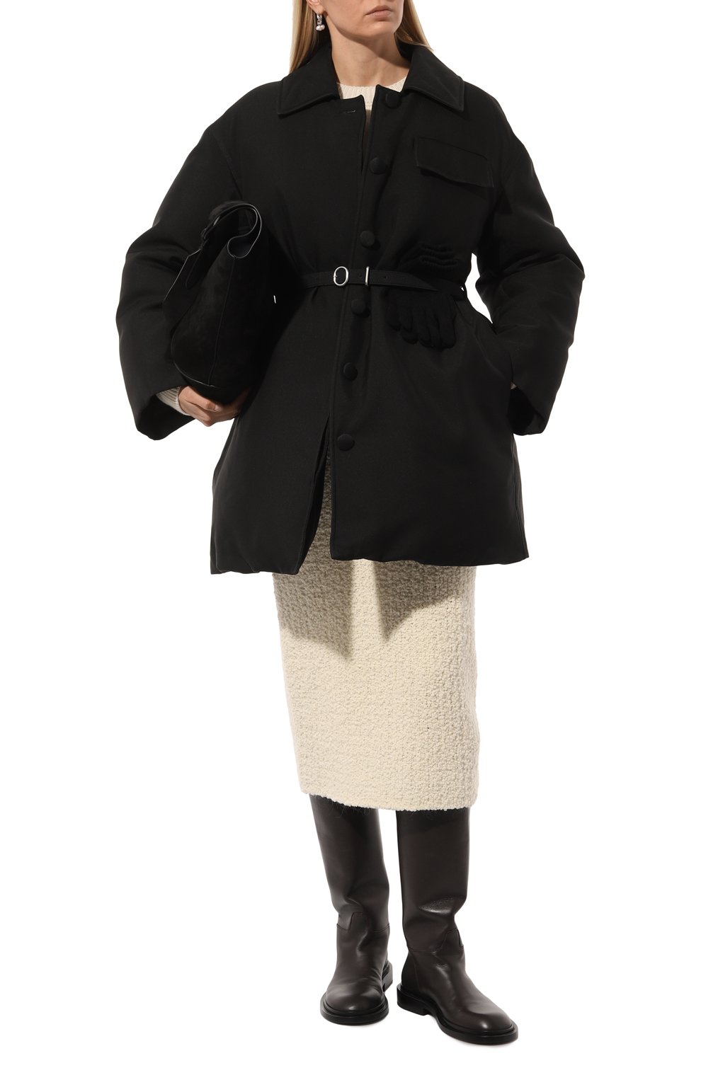 Шерстяная юбка MONCLER кремового цвета по цене 77000 руб., арт. 9H000-05-M4806, фото 2 Шерстяная юбка MONCLER, арт. 9H000-05-M4806, фото 2