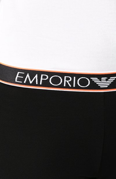 Хлопковые легинсы EMPORIO ARMANI черного цвета по цене 8995 руб., арт. 164162/0P317, фото 5 Хлопковые легинсы EMPORIO ARMANI, арт. 164162/0P317, фото 5