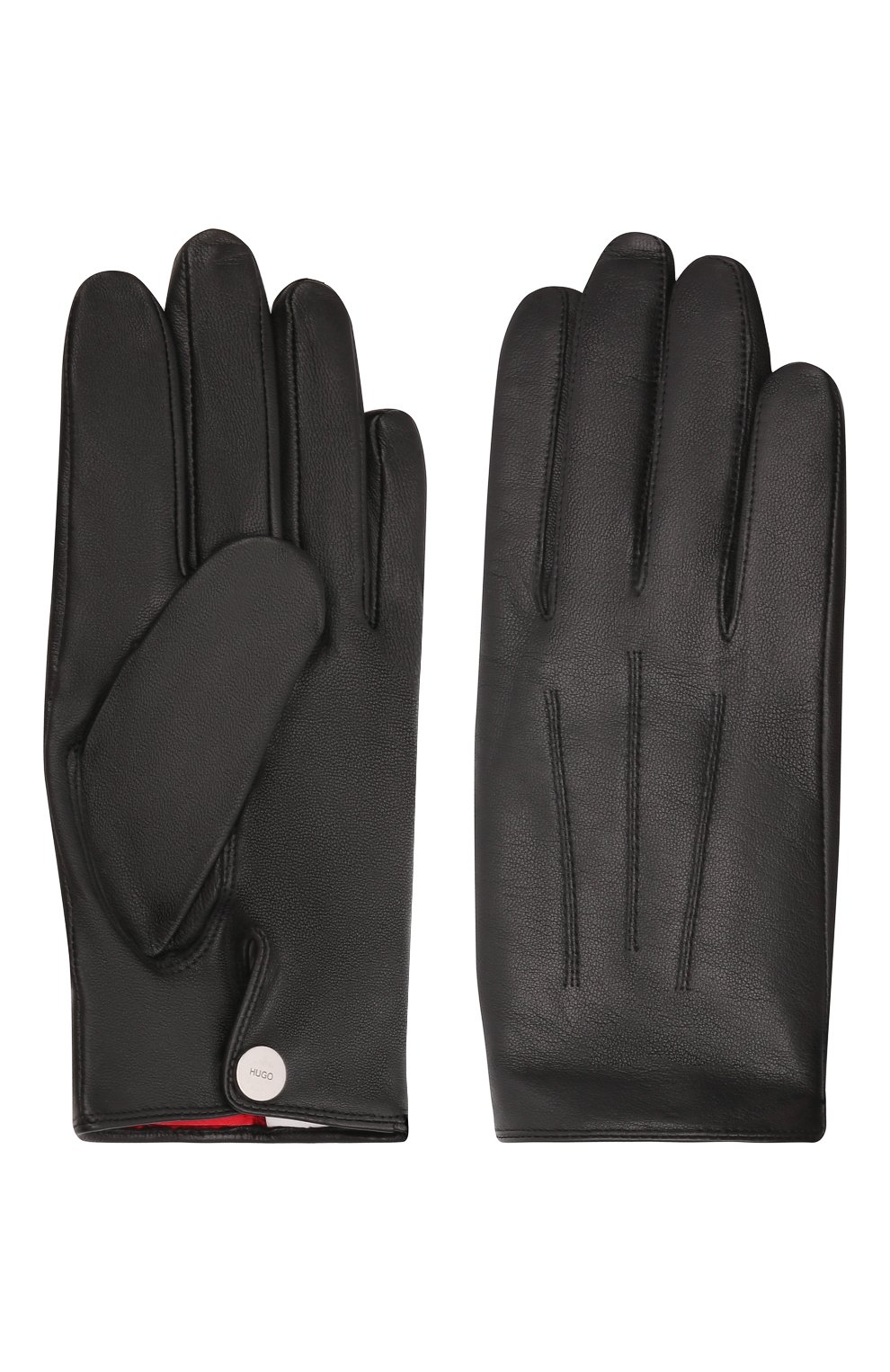 Кожаные перчатки HUGO черного цвета по цене 11770 руб., арт. 50456602, фото 2 Кожаные перчатки HUGO, арт. 50456602, фото 2
