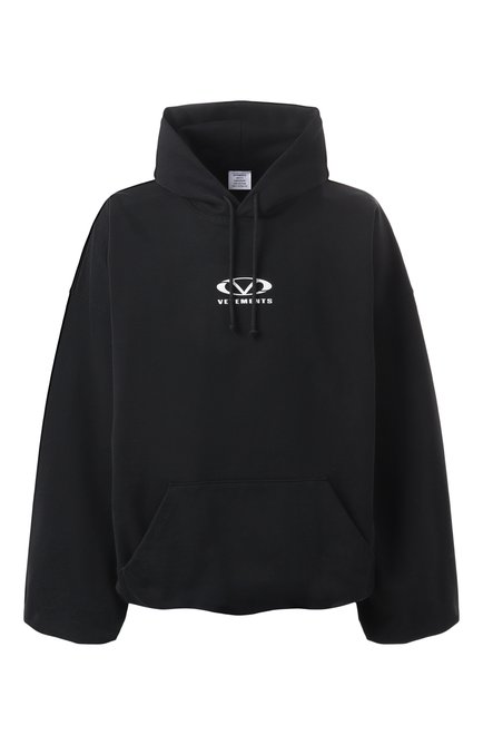 Мужской хлопковое худи VETEMENTS черного цвета по цене 0 руб., арт. UA66HD600BW | Фото 1