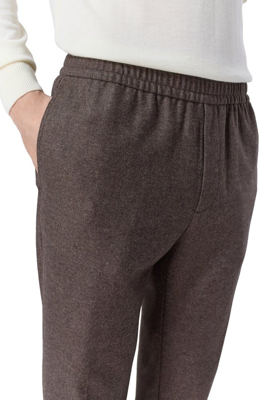 Брюки из шерсти и кашемира Windsor 13 SCUR0 10014477 02/30049641 Коричневый  13 SCUR0 10014477 02/30049641 Фото 5