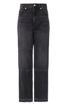 Женские джинсы HELMUT LANG темно-серого цвета, арт. 009DW202 | Фото 1 (Длина (брюки, джинсы): Стандартные; Материал внешний: Хлопок, Деним; Кросс-КТ: Деним; Силуэт Ж (брюки и джинсы): Прямые; Детали: Делаве; Стили: Кэжуэл)