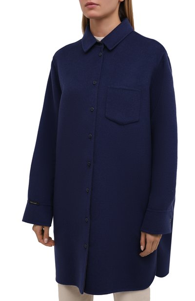 Пальто из шерсти и кашемира MANZONI24, арт. 21M379-DB1/48-52, фото 3