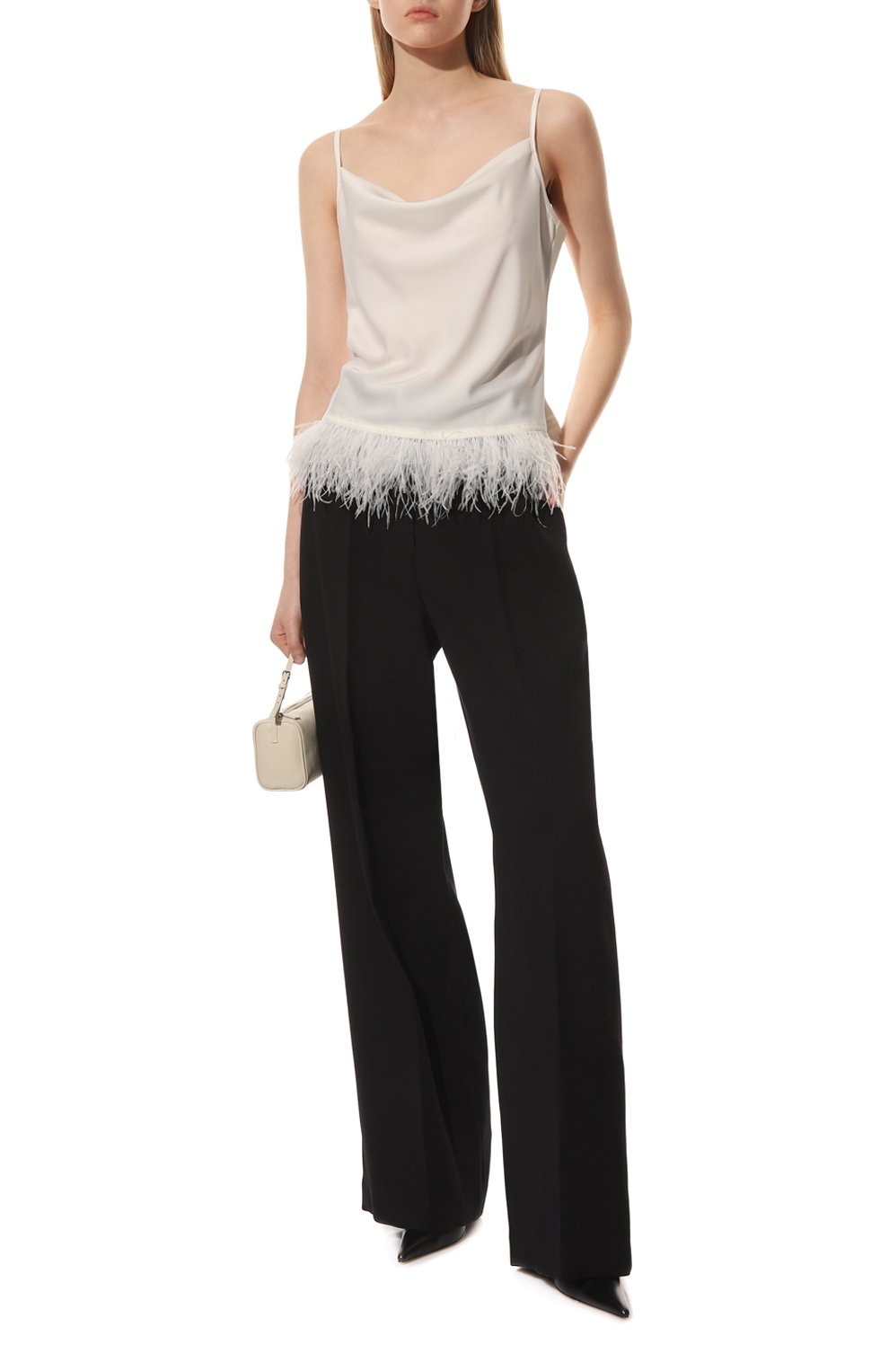 Топ с отделкой перьями SEVEN LAB, арт. TKF white, фото 2