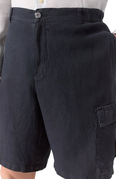 Льняные шорты 120% LINO, арт. 33ALIM29D4/0476/000, фото 5