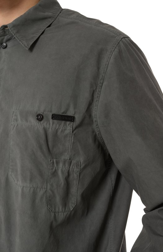 Хлопковая рубашка Dolce & Gabbana G5MH0T/G8LH4 Серый  G5MH0T/G8LH4 Фото 5