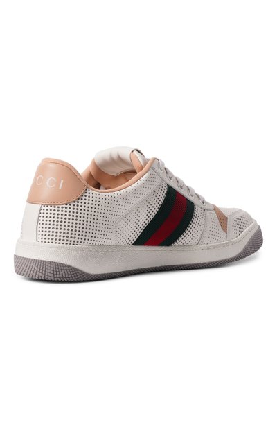 Кожаные кеды screener GUCCI белого цвета по цене 109500 руб., арт. A000MV/AAGVY, фото 5 Кожаные кеды screener GUCCI, арт. A000MV/AAGVY, фото 5
