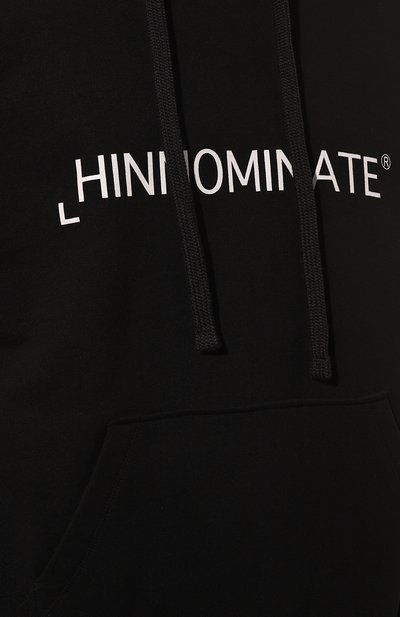 Хлопковое худи HINNOMINATE черного цвета по цене 14900 руб., арт. HNM205, фото 5 Хлопковое худи HINNOMINATE, арт. HNM205, фото 5