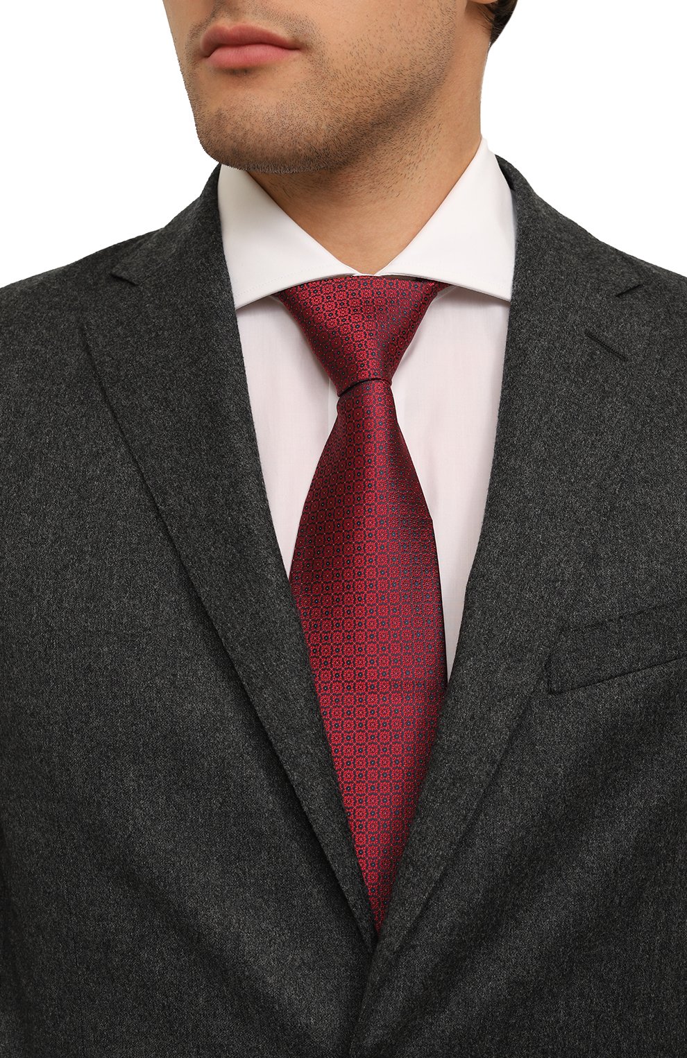 Шелковый галстук STEFANO RICCI красного цвета по цене 31000 руб., арт. CCXL/54017, фото 2 Шелковый галстук STEFANO RICCI, арт. CCXL/54017, фото 2