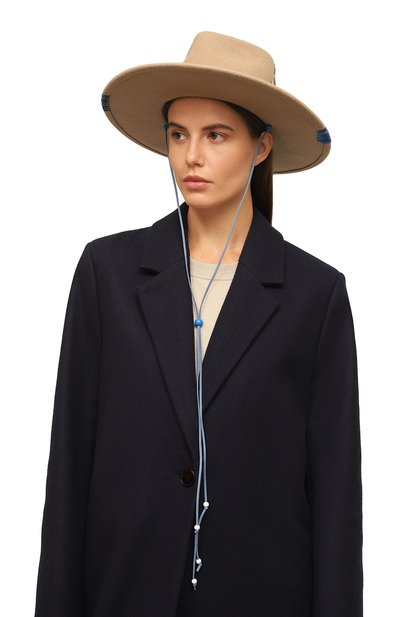 Шерстяная шляпа romb caramel COCOSHNICK HEADDRESS бежевого цвета по цене 24000 руб., арт. rombcaramel, фото 2 Шерстяная шляпа romb caramel COCOSHNICK HEADDRESS, арт. rombcaramel, фото 2