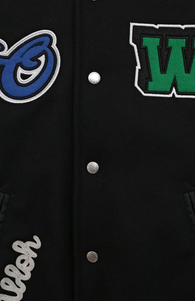 Шерстяной бомбер OFF-WHITE, арт. 0BEH001S24FAB001/12-12+/12-12+, фото 3