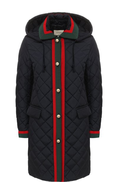 Приталенное стеганое пальто с капюшоном GUCCI, арт. 473850/ZJZ36, фото 1
