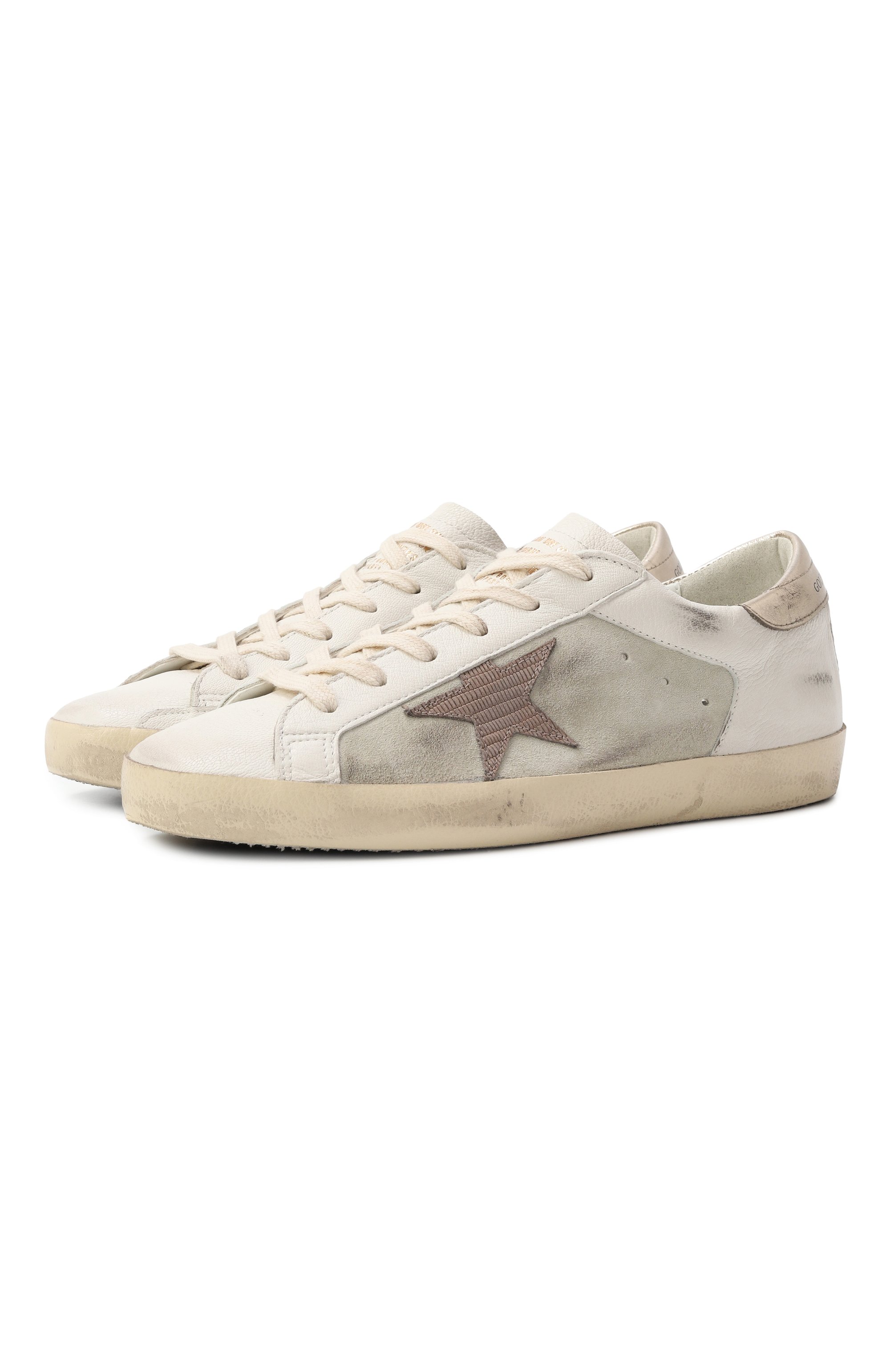 Кожаные кеды super-star GOLDEN GOOSE DELUXE BRAND, арт. GWF00103.F006828, фото 1
