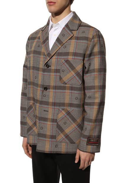 Шерстяной пиджак GUCCI, арт. 654840/ZAHLM, фото 3