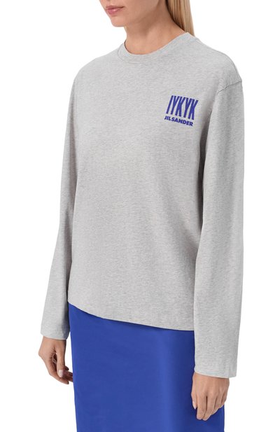 Хлопковый лонгслив JIL SANDER, арт. J02GC0176/J45048, фото 3