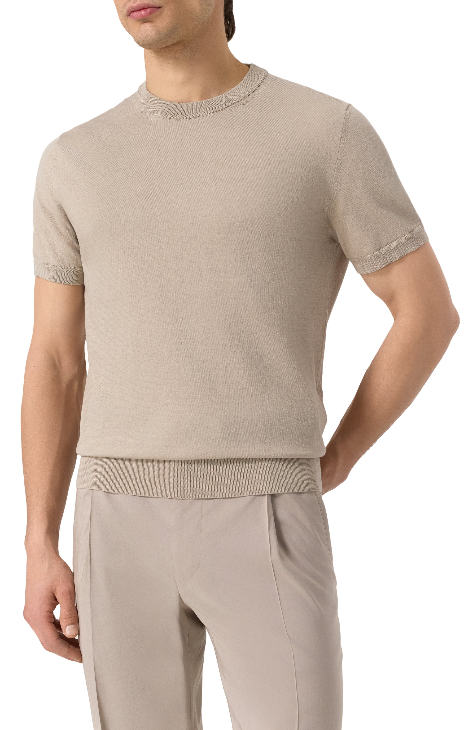 Хлопковый джемпер BRIONI бежевого цвета по цене 95900 руб., арт. UMR00L/PCK17, фото 3 Хлопковый джемпер BRIONI, арт. UMR00L/PCK17, фото 3