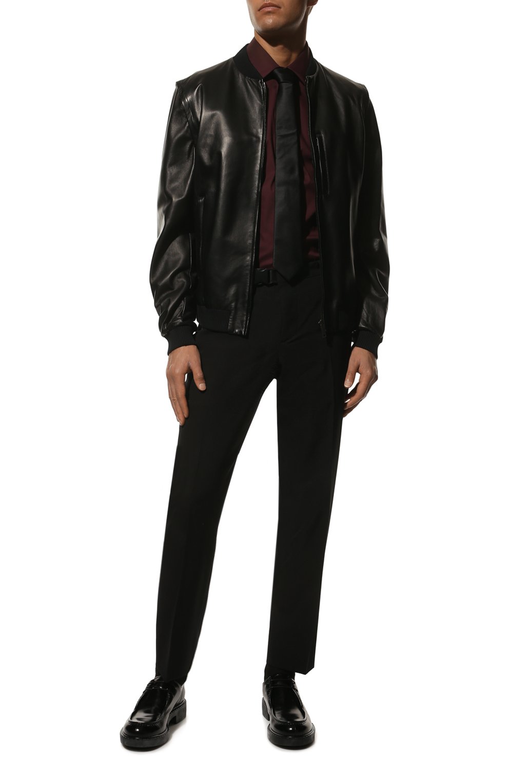 Хлопковая рубашка PRADA бордового цвета по цене 65000 руб., арт. UCM608-F62-F0007, фото 2 Хлопковая рубашка PRADA, арт. UCM608-F62-F0007, фото 2