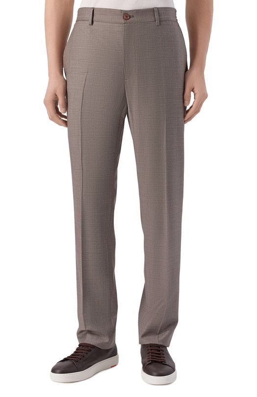 Шерстяные брюки Stefano Ricci M1T610001E/W0020U Коричневый  M1T610001E/W0020U Фото 3