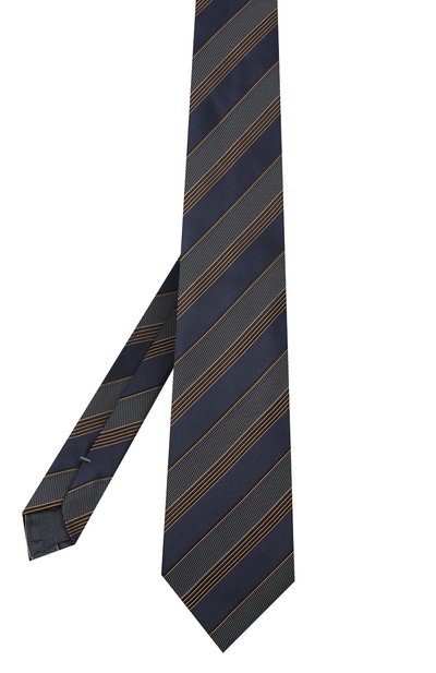 Шелковый галстук ZEGNA темно-синего цвета по цене 20700 руб., арт. Z8D70/1XW, фото 2 Шелковый галстук ZEGNA, арт. Z8D70/1XW, фото 2