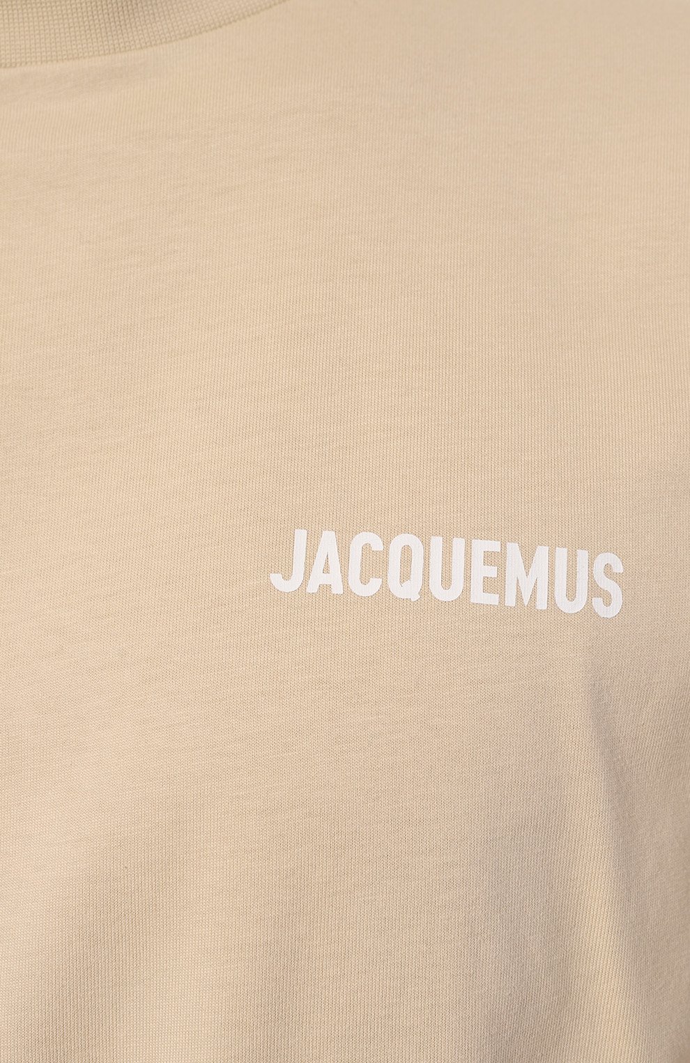 Хлопковая футболка JACQUEMUS бежевого цвета по цене 11350 руб., арт. 21H/216JS207-2480, фото 5 Хлопковая футболка JACQUEMUS, арт. 21H/216JS207-2480, фото 5