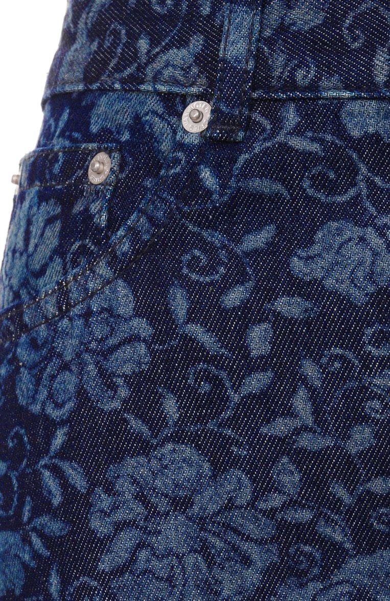 Женские джинсы DRIES VAN NOTEN темно-синего цвета, арт. 251-010935-1557 | Фото 6 (Автоматизация ТО: Проставлено; Длина (брюки, джинсы): Удлиненные; Материал внешний: Хлопок, Деним; Автоматизация состава: Проставлено; Силуэт Ж (брюки и джинсы): Прямые; Кросс-КТ: Деним; Детали: Принт; Стили: Кэжуэл)