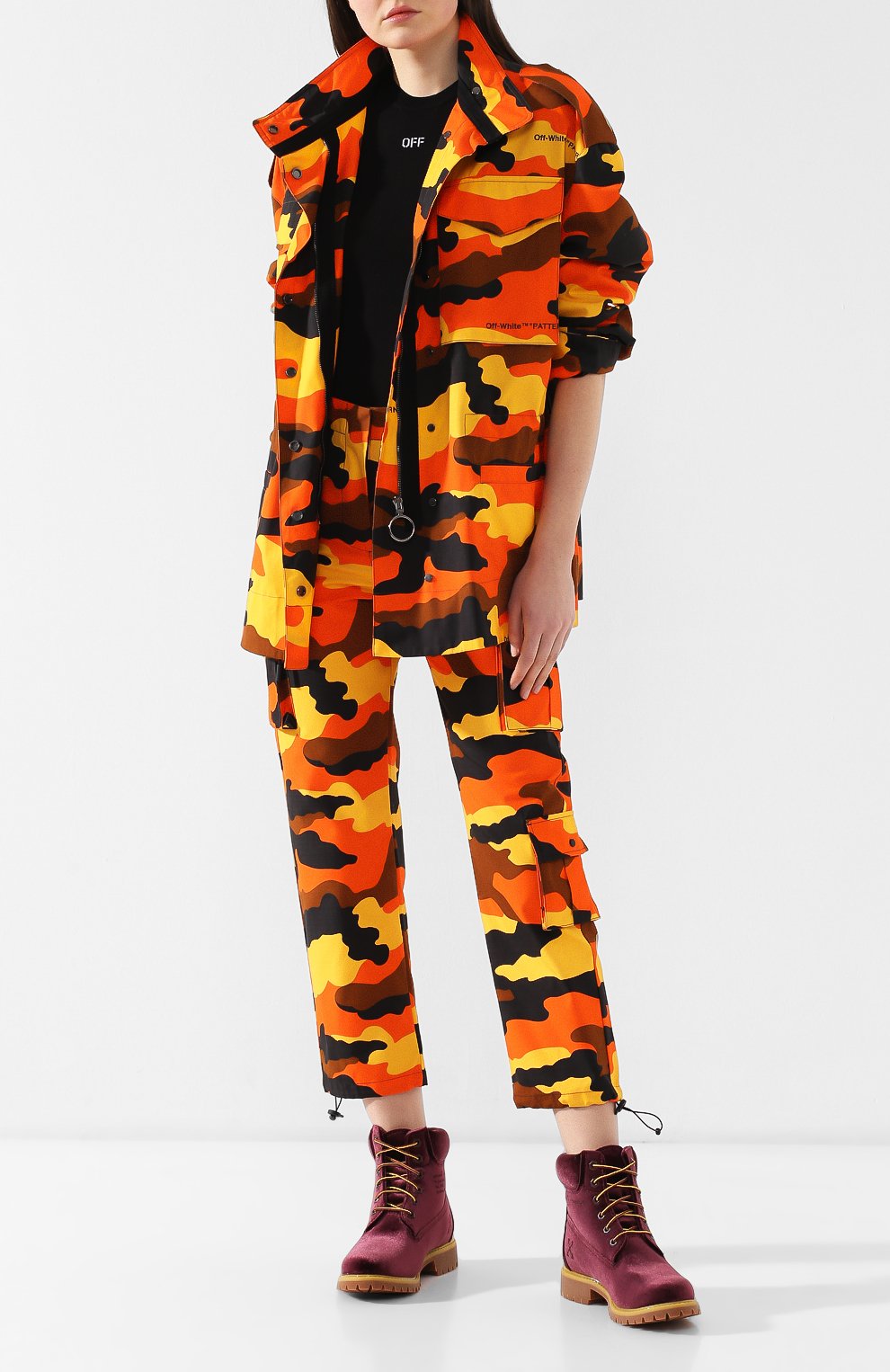 Текстильные ботинки off-white x timberland OFF-WHITE, арт. 0WIA083E184780162400, фото 2