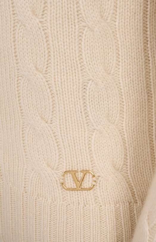 Кашемировый свитер Valentino 6B3KC62D923 Кремовый  6B3KC62D923 Фото 6