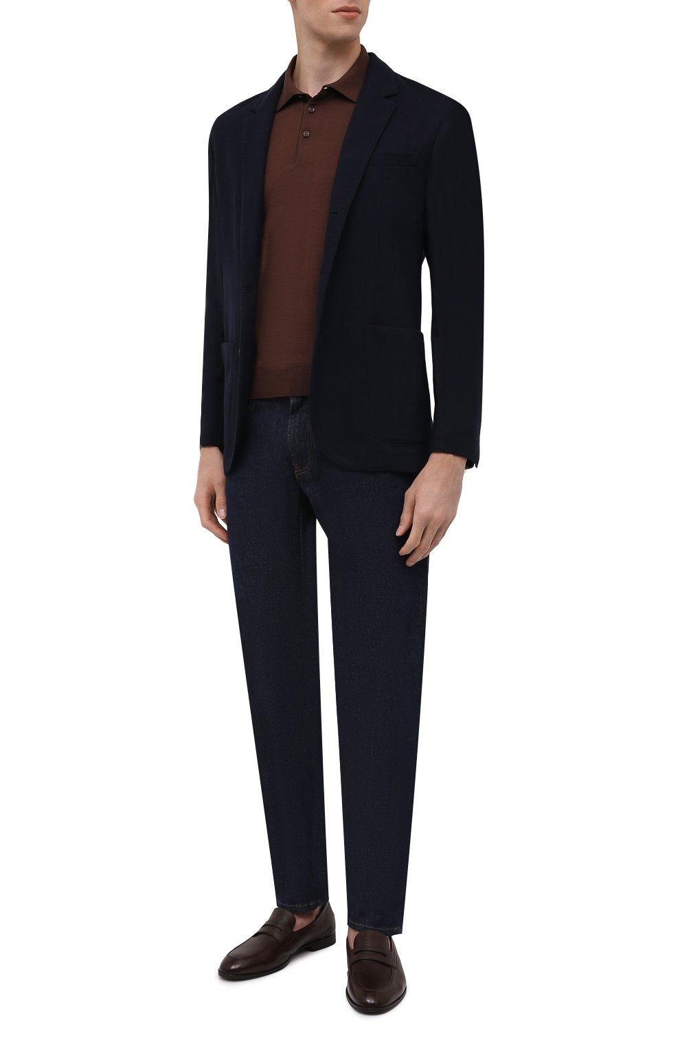 Хлопковое поло FIORONI коричневого цвета по цене 45050 руб., арт. MK20241C7, фото 2 Хлопковое поло FIORONI, арт. MK20241C7, фото 2