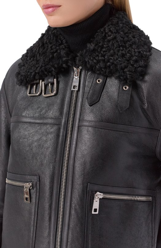 Дубленка из овчины Dolce & Gabbana F9S79L/FUP94 Чёрный  F9S79L/FUP94 Фото 5