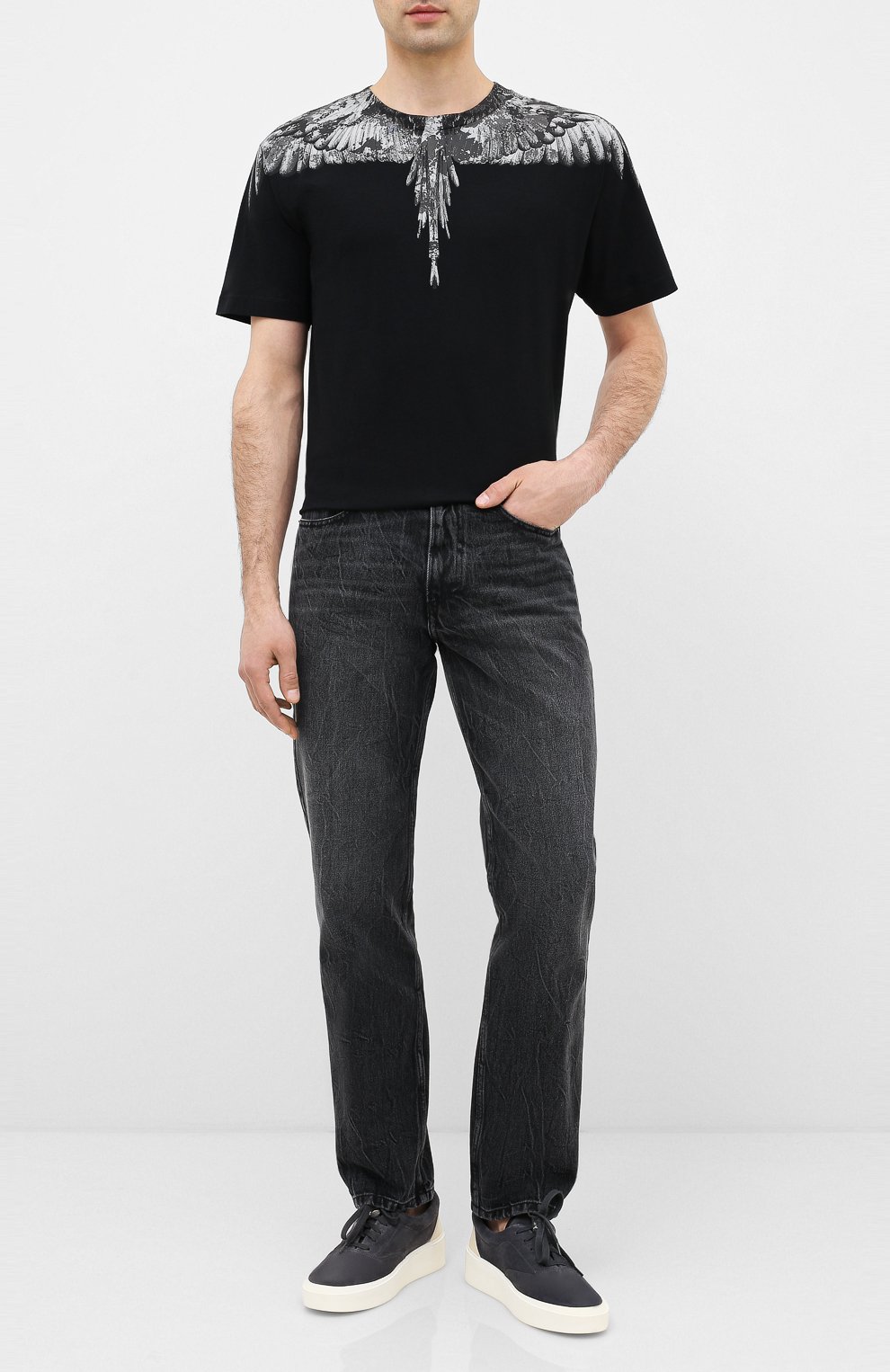 Хлопковая футболка MARCELO BURLON, арт. CMAA018E20JER002, фото 2