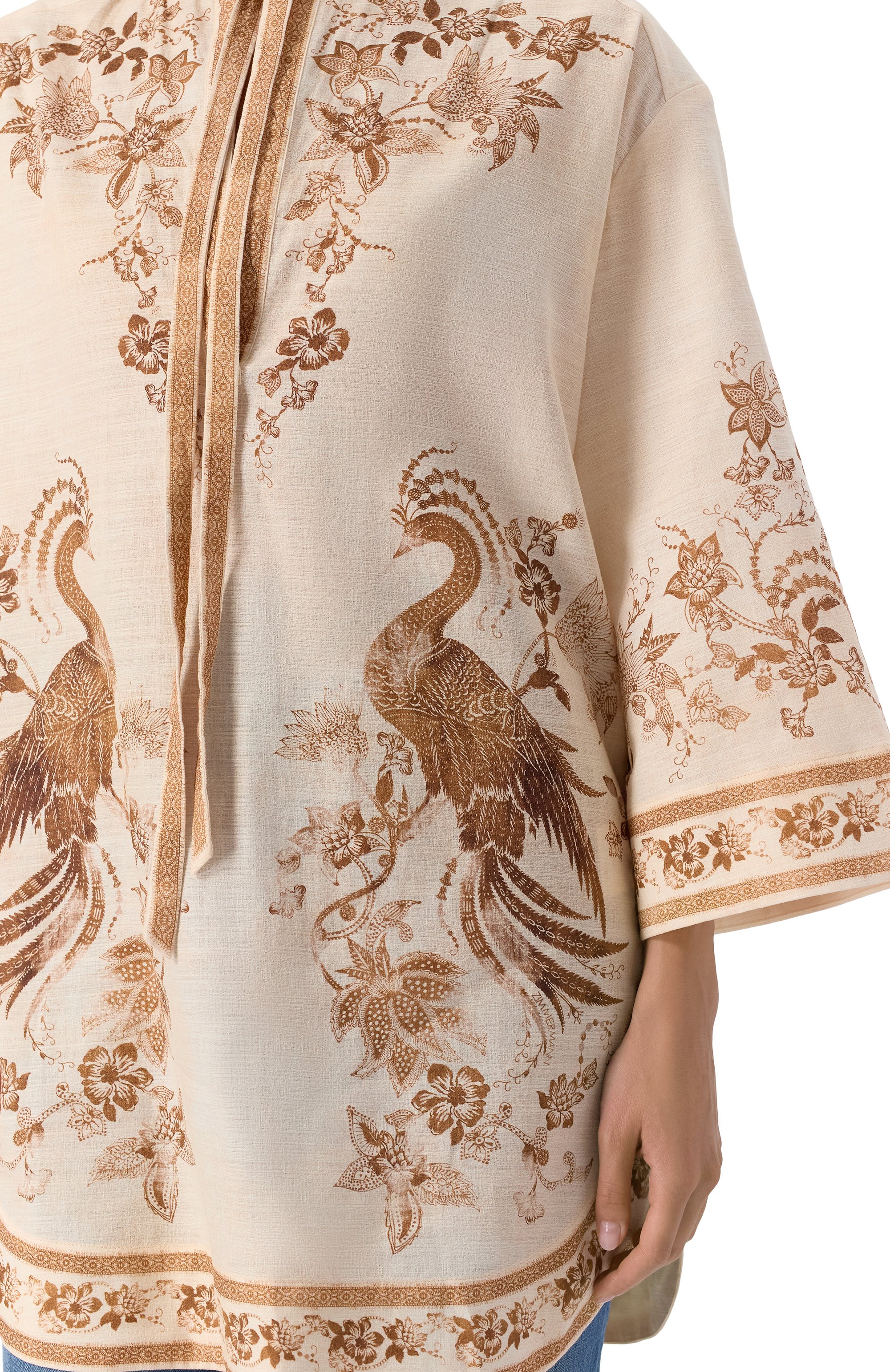 Хлопковая туника ZIMMERMANN, арт. 3320DSS253, фото 5