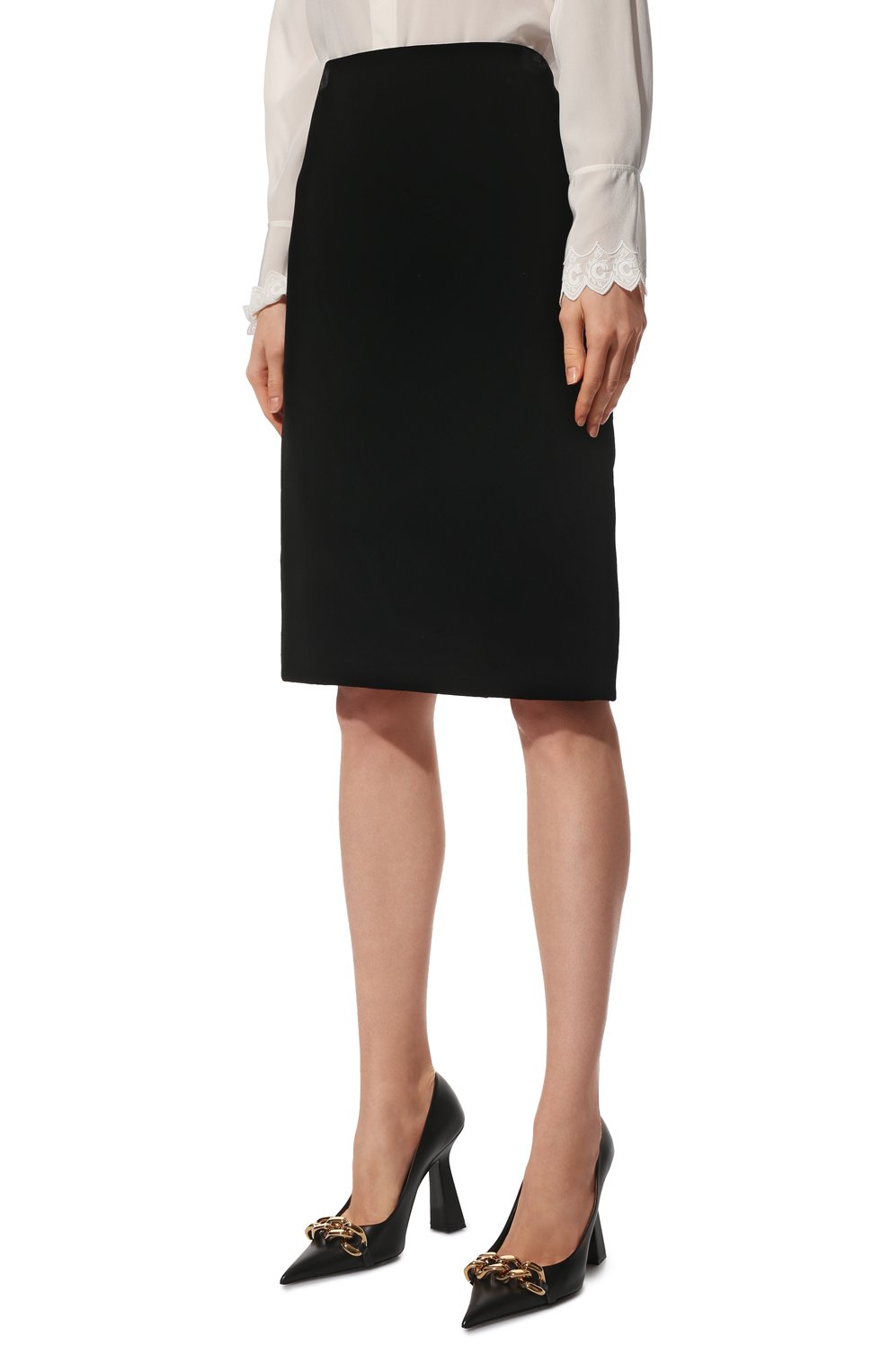 Бархатная юбка SAINT LAURENT, арт. 684007/Y525R, фото 3