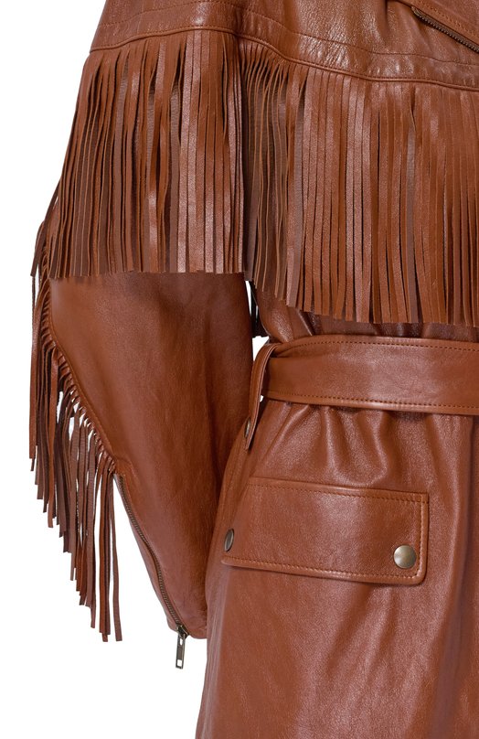 Кожаная куртка Chloé CH25SCM13216 Коричневый  CH25SCM13216 Фото 5