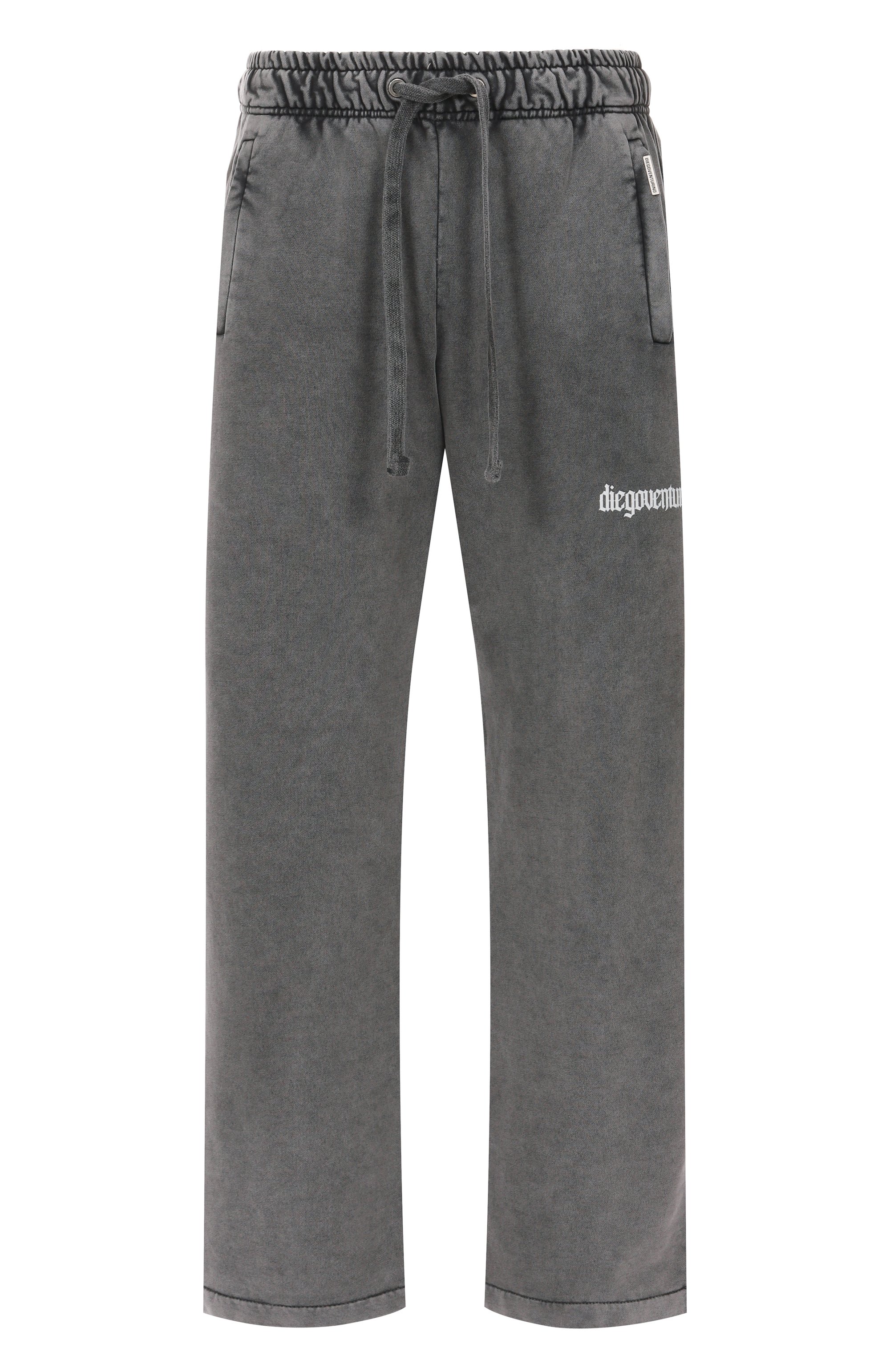 Хлопковые брюки DIEGO VENTURINO темно-серого цвета по цене 38200 руб., арт. DVPNTLDVVP, фото 1 Хлопковые брюки DIEGO VENTURINO, арт. DVPNTLDVVP, фото 1