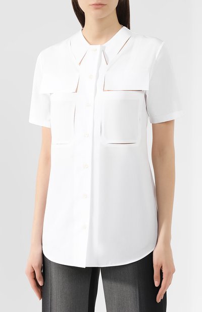 Хлопковая рубашка MAISON MARGIELA белого цвета по цене 57300 руб., арт. S29DL0145/S43001, фото 3 Хлопковая рубашка MAISON MARGIELA, арт. S29DL0145/S43001, фото 3
