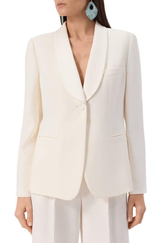Шелковый жакет Giorgio Armani 8CHAT002/T00EV_1 Белый  8CHAT002/T00EV_1 Фото 3