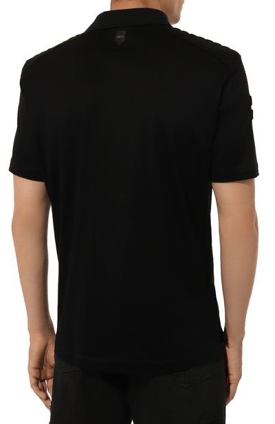 Хлопковое поло CROW’S EYE черного цвета по цене 19010 руб., арт. L.E.1, фото 4 Хлопковое поло CROW’S EYE, арт. L.E.1, фото 4