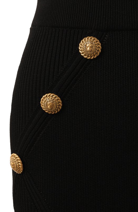 Юбка из вискозы Balmain BF0LB194/KF24 Чёрный  BF0LB194/KF24 Фото 6