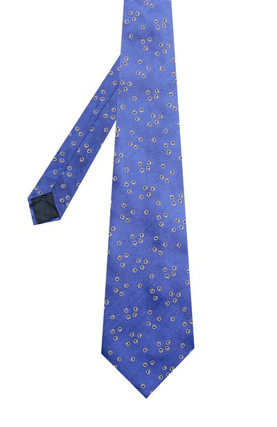 Шелковый галстук с узором LANVIN синего цвета по цене 8720 руб., арт. 3234/TIE, фото 2 Шелковый галстук с узором LANVIN, арт. 3234/TIE, фото 2