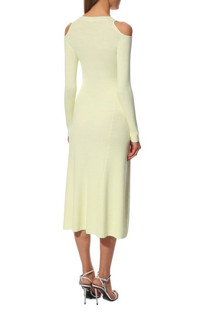 Шерстяное платье STELLA MCCARTNEY желтого цвета по цене 116500 руб., арт. 604367/S2299, фото 4 Шерстяное платье STELLA MCCARTNEY, арт. 604367/S2299, фото 4