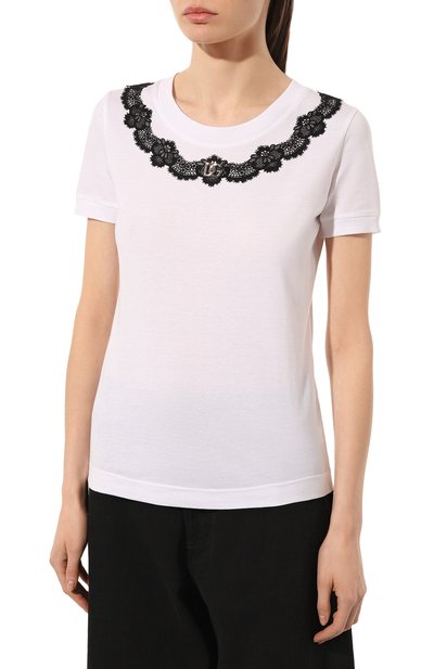 Хлопковая футболка DOLCE & GABBANA, арт. F8T00Z/G7H1Z, фото 3