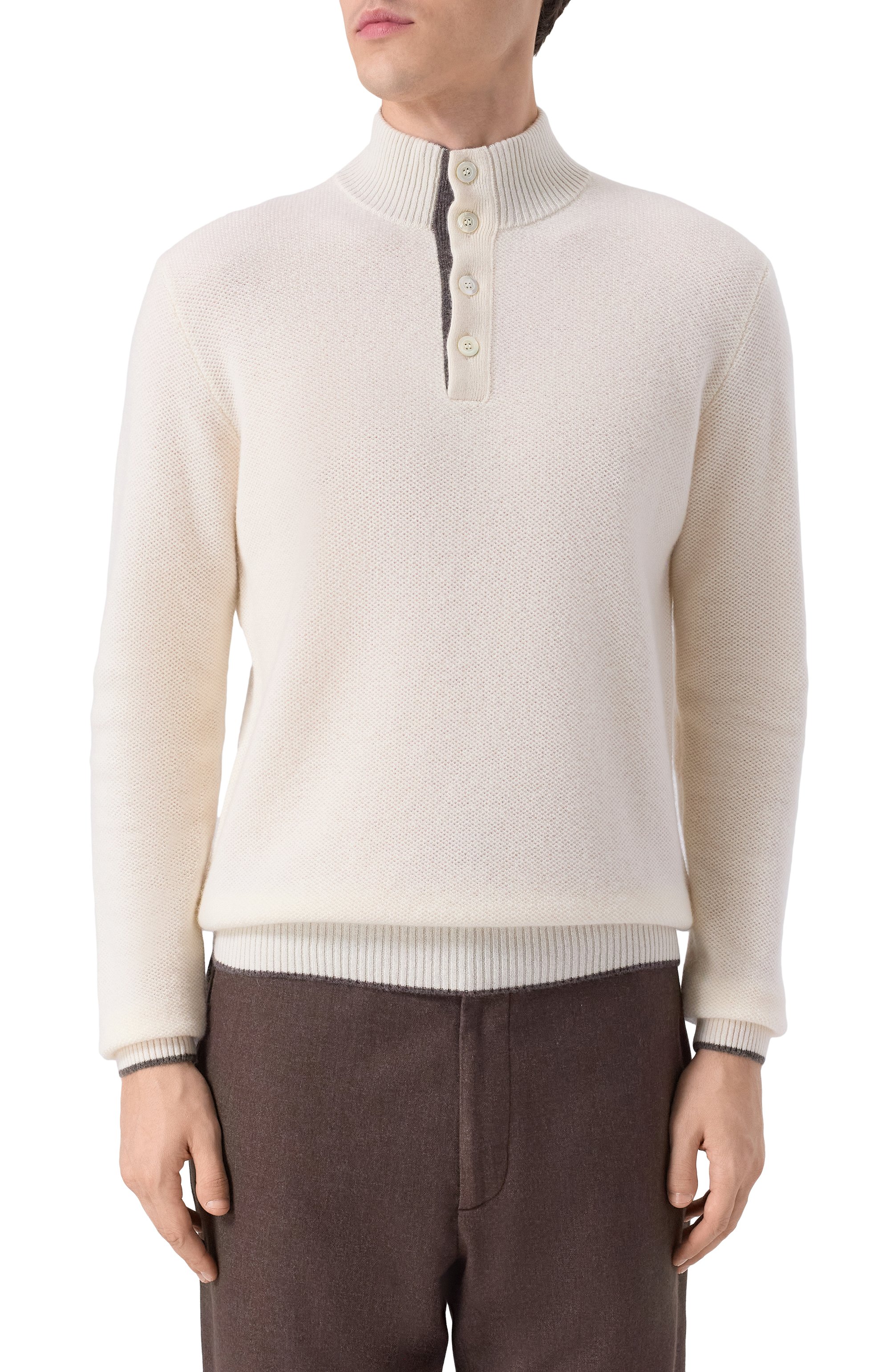 Кашемировый джемпер ANDREA CAMPAGNA белого цвета по цене 128500 руб., арт. WU26WS310-07-FWS263, фото 3 Кашемировый джемпер ANDREA CAMPAGNA, арт. WU26WS310-07-FWS263, фото 3