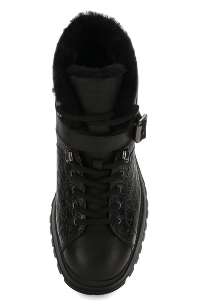 Ботинки с отделкой из кожи каймана PRADA, арт. 2TE158-3L2N-F0002, фото 5